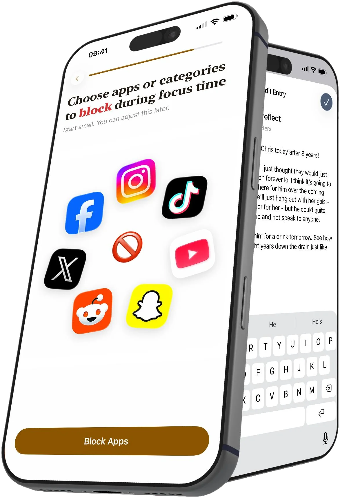 Compose App showing journal entries